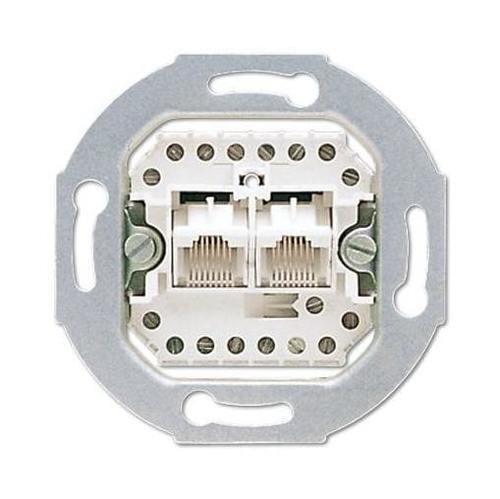 Розетка двойная телефонная RJ11/RJ12/RJ45 Cat.3 JUNG ECO PROFI