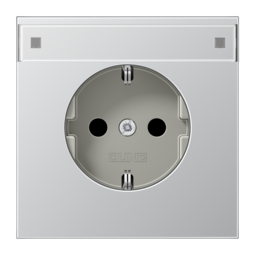 JUNG Алюминий Розетка штепсельная Schuko 16A 250V с полем для надписи